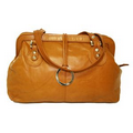 Ladies Cynthia Doctor Style Bag w/ Wide Mouth - British Tan